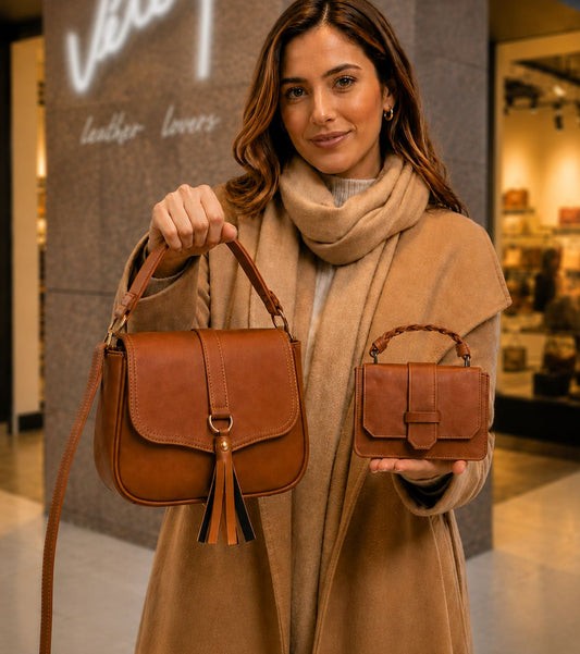 Bolso + Cartera de Cuero - Kit Lanzamiento Exclusivo 2026 - (Con 82% de Descuento HOY!)
